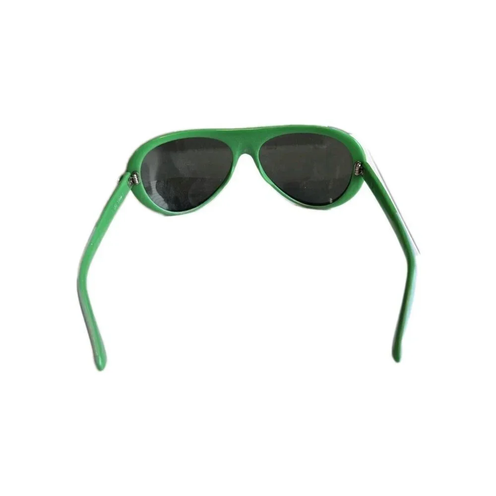 Vtg Retro 70s Vtg I Ski Japan Green Vail Jr Mirrored Aviator Youth Sunglasses